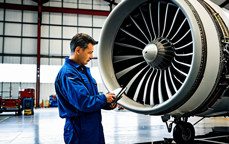 항공정비사와 항공사별 정비 프로세스 - Routine Inspection**

"An aviation mechanic in a fully clothed uniform performing a detailed inspect...