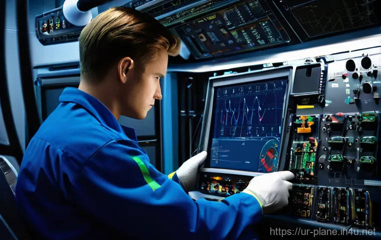 항공정비사 실기 시험 꿀팁 - **Prompt 1: Focused Practical Training**
    "A young, determined aircraft maintenance trainee, appr...